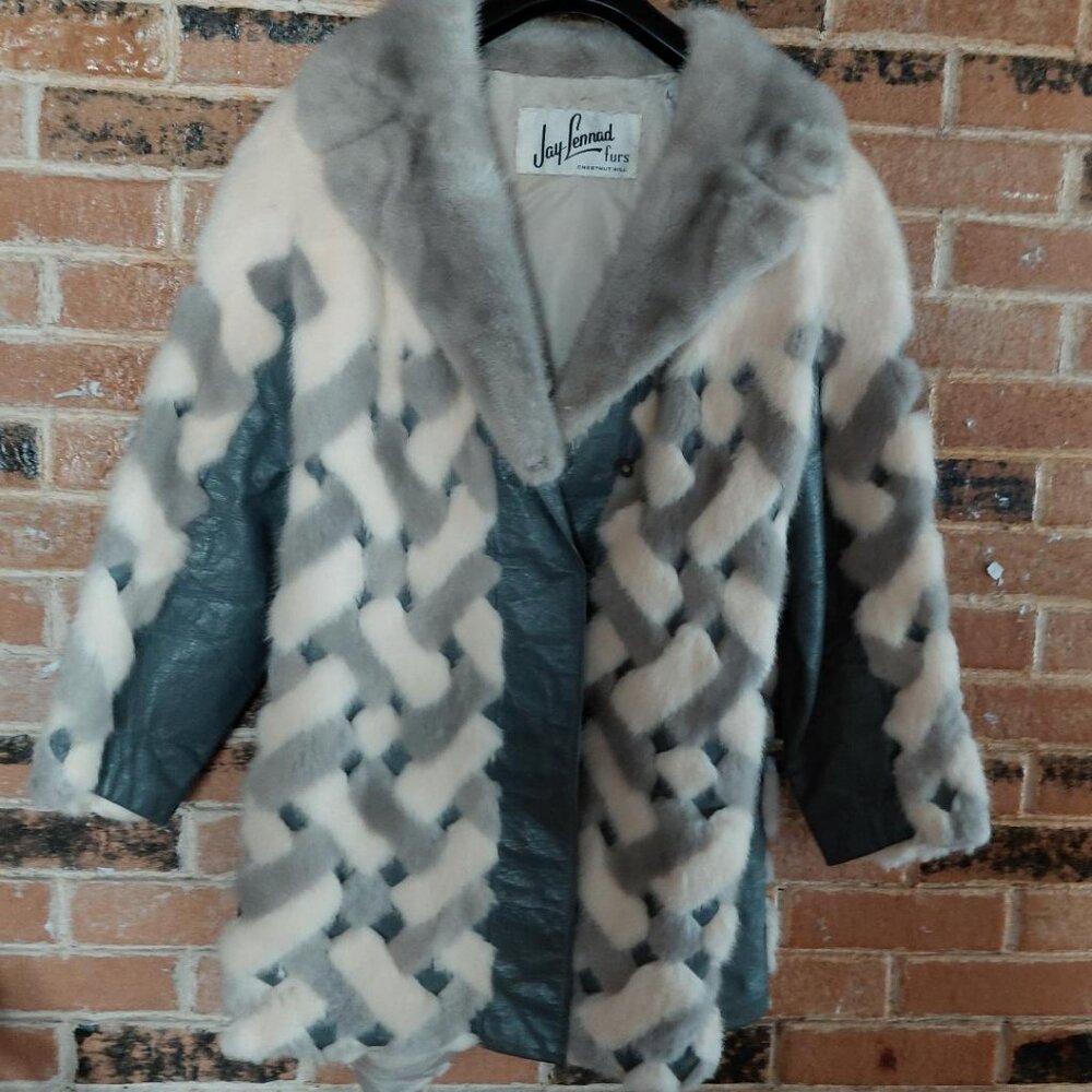 Vintage Jay-Lennad Patchwork Mink/Leather 3/4 Coat - AS-IS